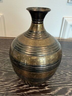 Vintage Mixed Metal Brass Vase